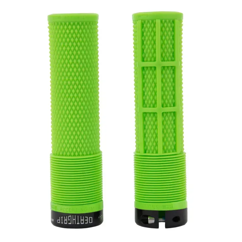DMR DeathGrip Thick Flangeless Lock-On Grips in Sick Green