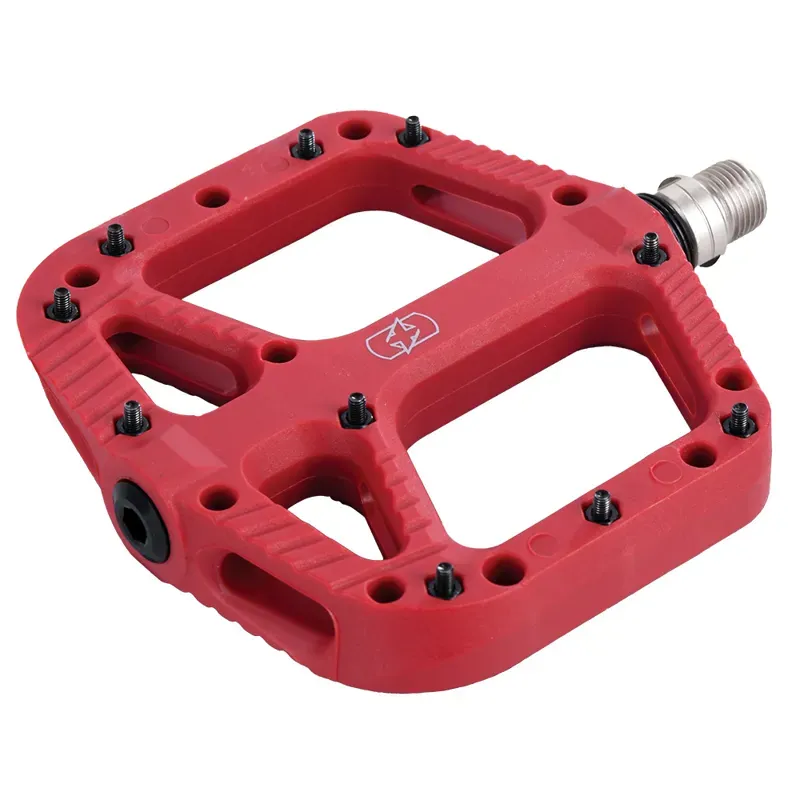 Oxford Loam Nylon Flat Pedals in Red