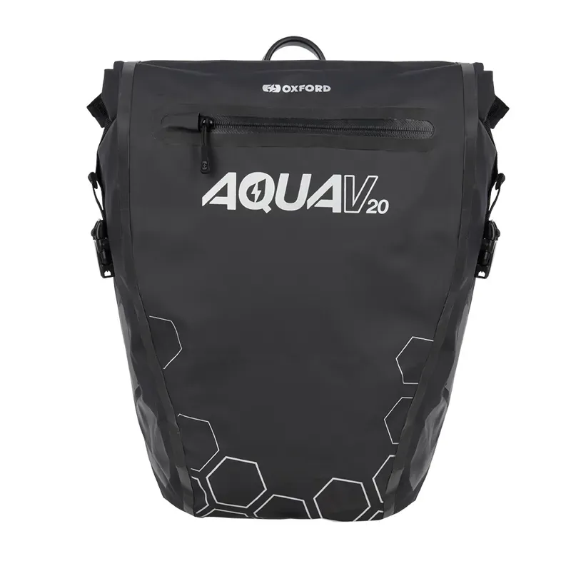 Oxford Aqua V20 Single QR Pannier Bag in Black