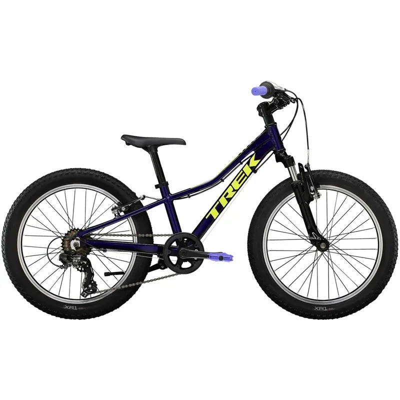 Trek Precaliber 20 7-Speed Kids Hybrid Bike in Purple Abyss
