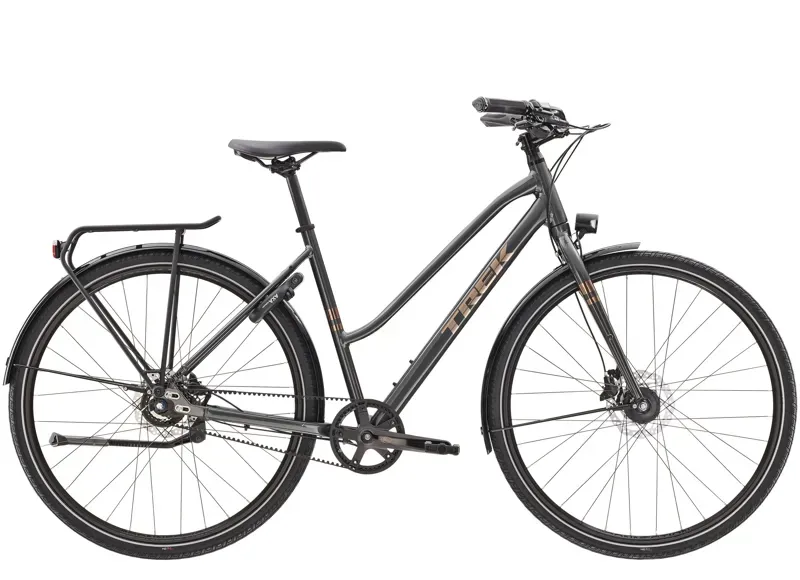 Trek District 4 Equipped Stagger Hybrid Bike in Grey