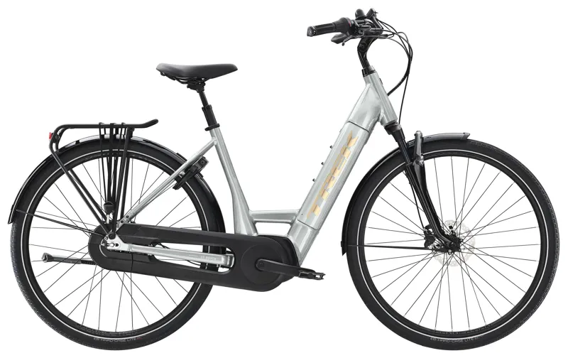 2022 Trek District+ 8 Lowstep eHybrid Bike in Quicksilver
