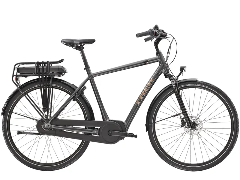 Trek District+ 2 400wh Electric Bike in Galactic Grey