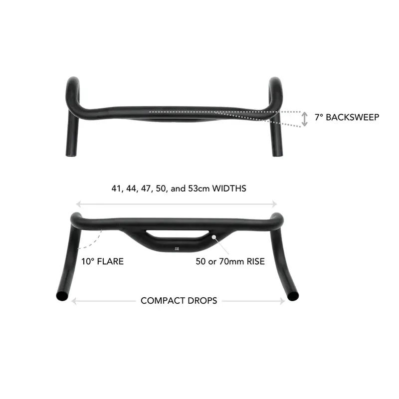 Top Shelf Low Flare Handlebar - 50mm Rise Black-1