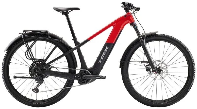 Trek Powerfly+ 4 EQ 29-inch E-MTB in Gloss Radioactive Red/Matte Red/Dark Star