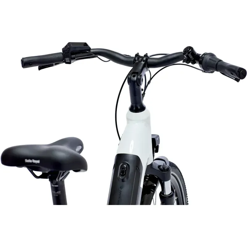 Raleigh Motus Hub Gear Low Step E-Hybrid Bike in Sparkling White-1