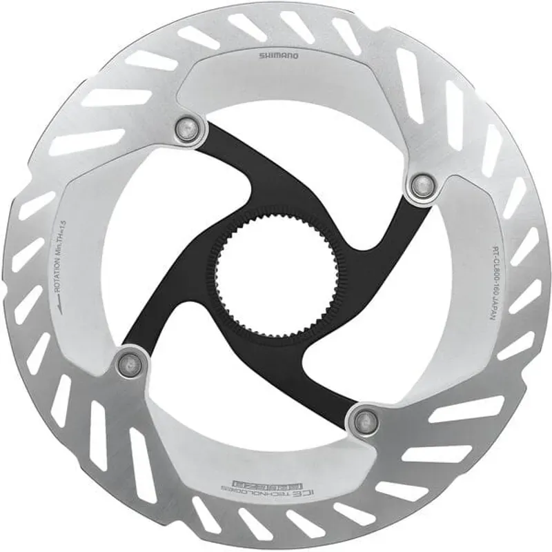 Shimano RTCL800 160mm Int. Center Lock Rotor w/ Magnet in Silver/Black