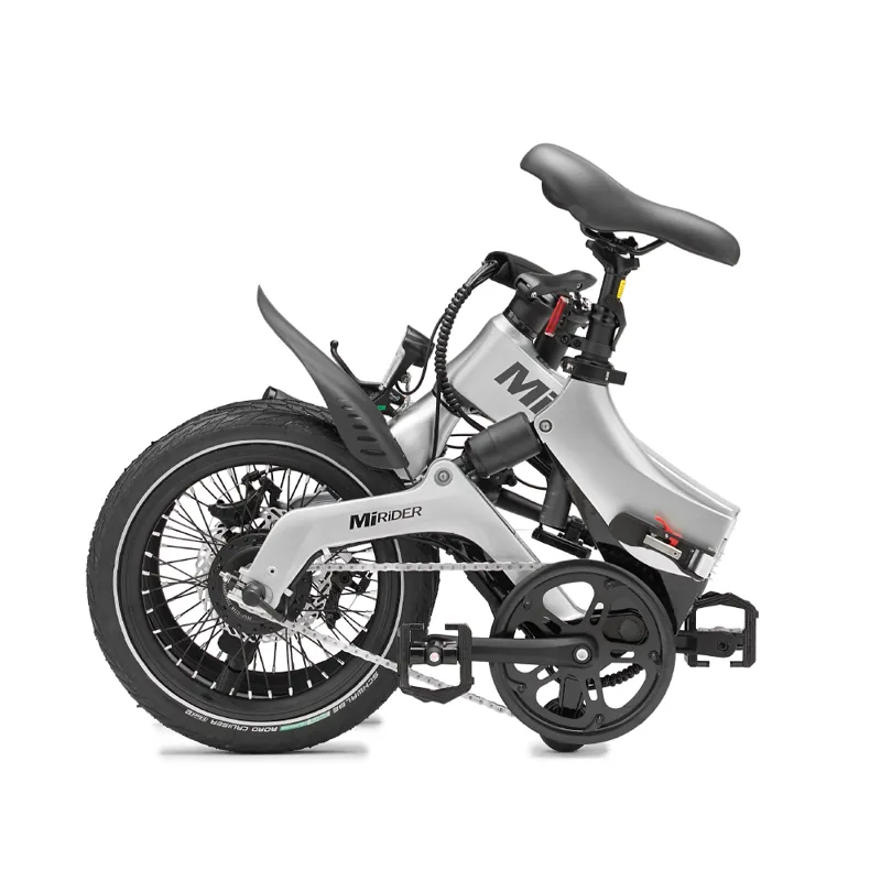 MiRiDER One 16 Folding E-Bike in Platinum Silver-1
