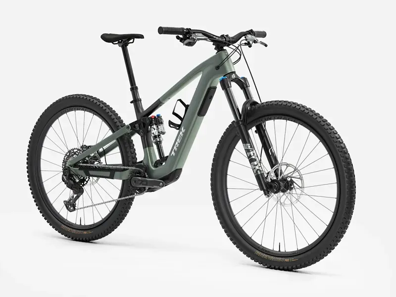 Trek Fuel+ EX 9.7 Gen 2 E-Mountain Bike in Lichen Green/Keswick Green Splatter-1