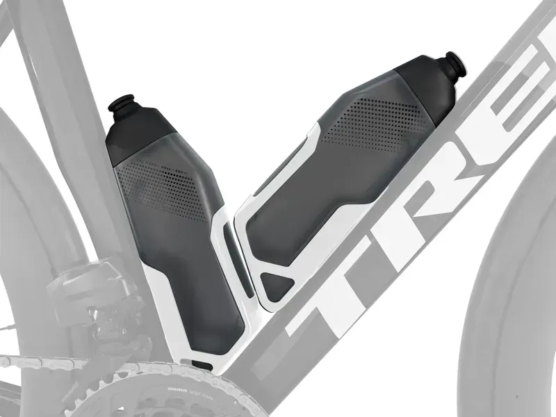 Trek RSL Aero Water Bottle and Cage In Era White/Grey Gloss-4