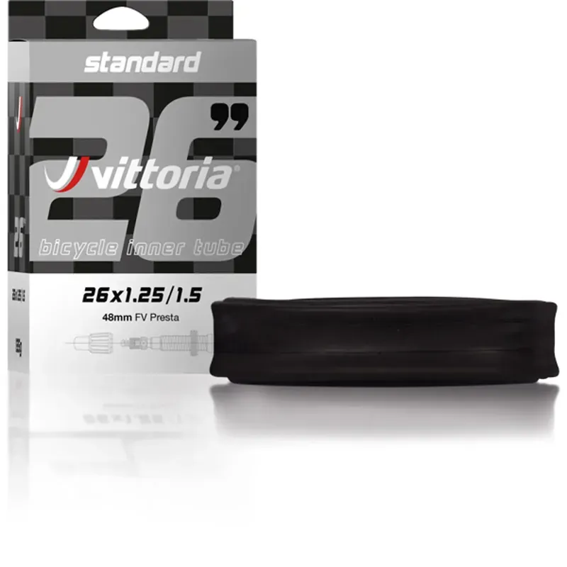 Vittoria Standard 29x1.95/2.50 48mm Presta Valve Inner Tube in Black