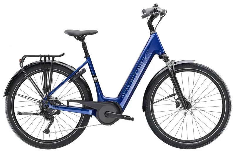 Trek Verve+ 3 545WH Lowstep E-Hybrid Bike in Hex Blue