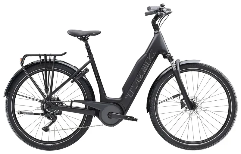 Trek Verve+ 3 800WH Lowstep E-Hybrid Bike in Matte Trek Black