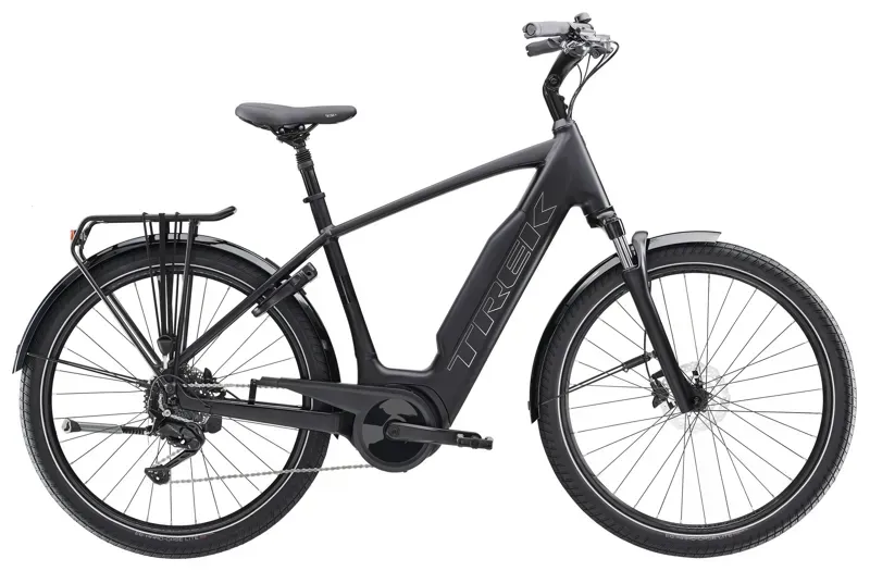 Trek Verve+ 3 800WH E-Hybrid Bike in Matte Trek Black