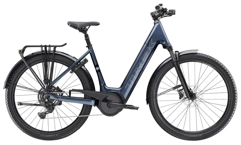 Trek Verve+ 4 Lowstep 545WH E-Hybrid Bike in Galactic Grey